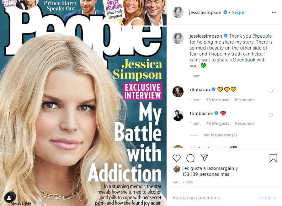 La actriz y cantante es la portada de People en la edición de febrero. Ahí, adelantó dos capítulos del libro, donde habla de los difíciles momentos que enfrentó en su niñez, como el 
<b><a href="https://www.univision.com/famosos/de-nina-sufrio-abuso-sexual-y-sus-padres-callaron-33-anos-despues-jessica-simpson-no-se-guarda-nada-fotos">abuso sexual que sufrió entre los 6 y 12 años</a></b>.