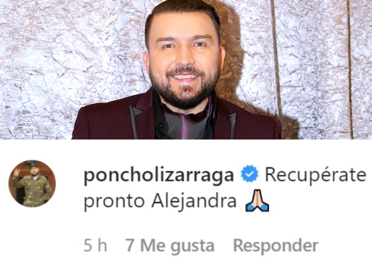 'Poncho' Lizárraga, de Banda El Recodo, también se manifestó por una pronta recuperación de 'Ale' Espinoza.
<br>