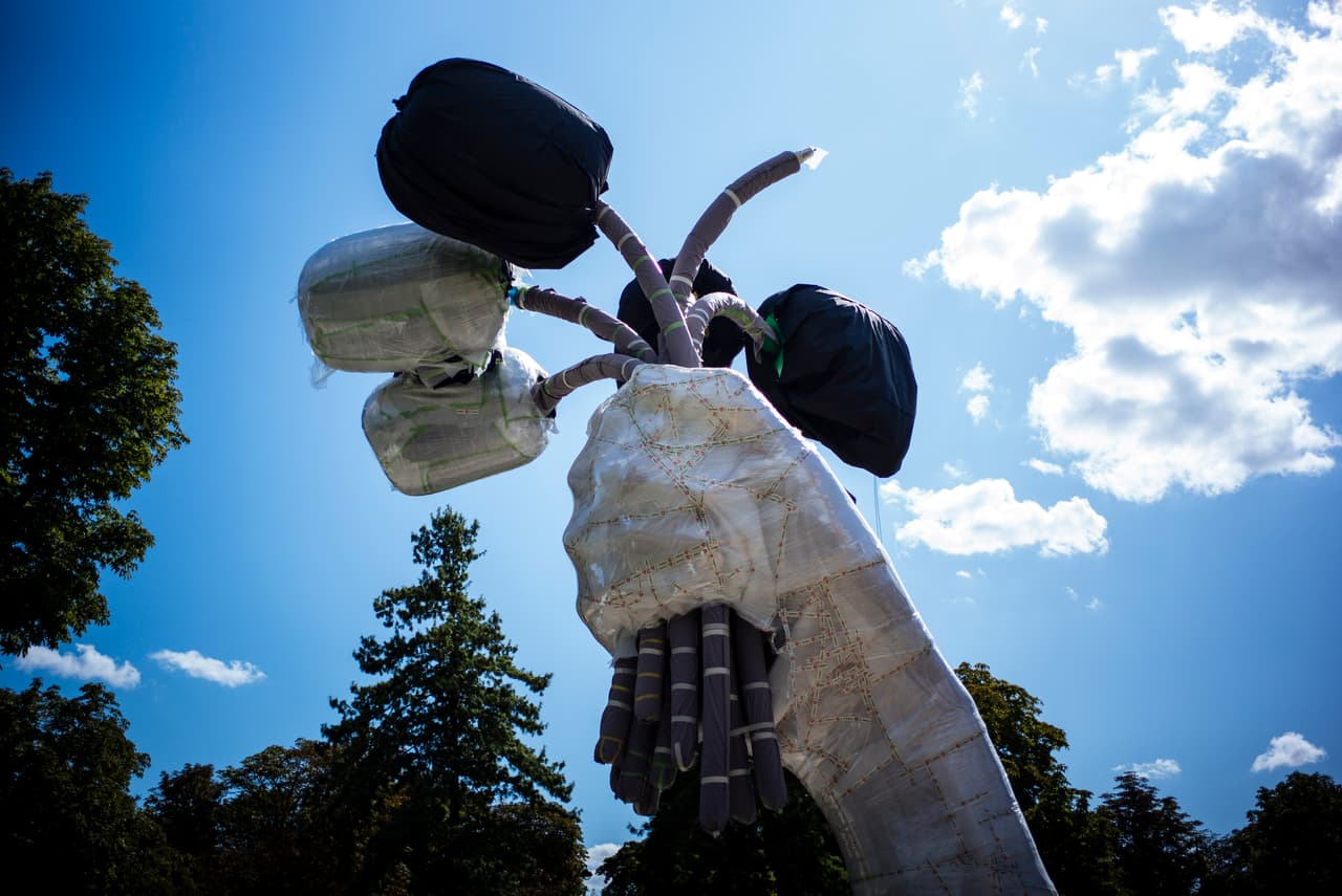 Pero sus obras son conocidas por todo el mundo. Recientemente estuvo en los medios de comunicación por esta
<b> polémica escultura, titulada ‘Los tulipanes’, que fue instalada el mes pasado cerca de los Campos Elíseos de la ciudad de París. Koons</b> se la regaló a Francia en 2015 tras los atentados terroristas la noche del 13 de noviembre en la capital francesa y el 
<a href="https://www.univision.com/noticias/ataques/fotos-del-tiroteo-en-los-suburbios-de-saint-denis-fotos">suburbio de Saint-Denis</a> por atacantes suicidas islamistas en los que murieron 137 personas y otras 415 resultaron heridas.