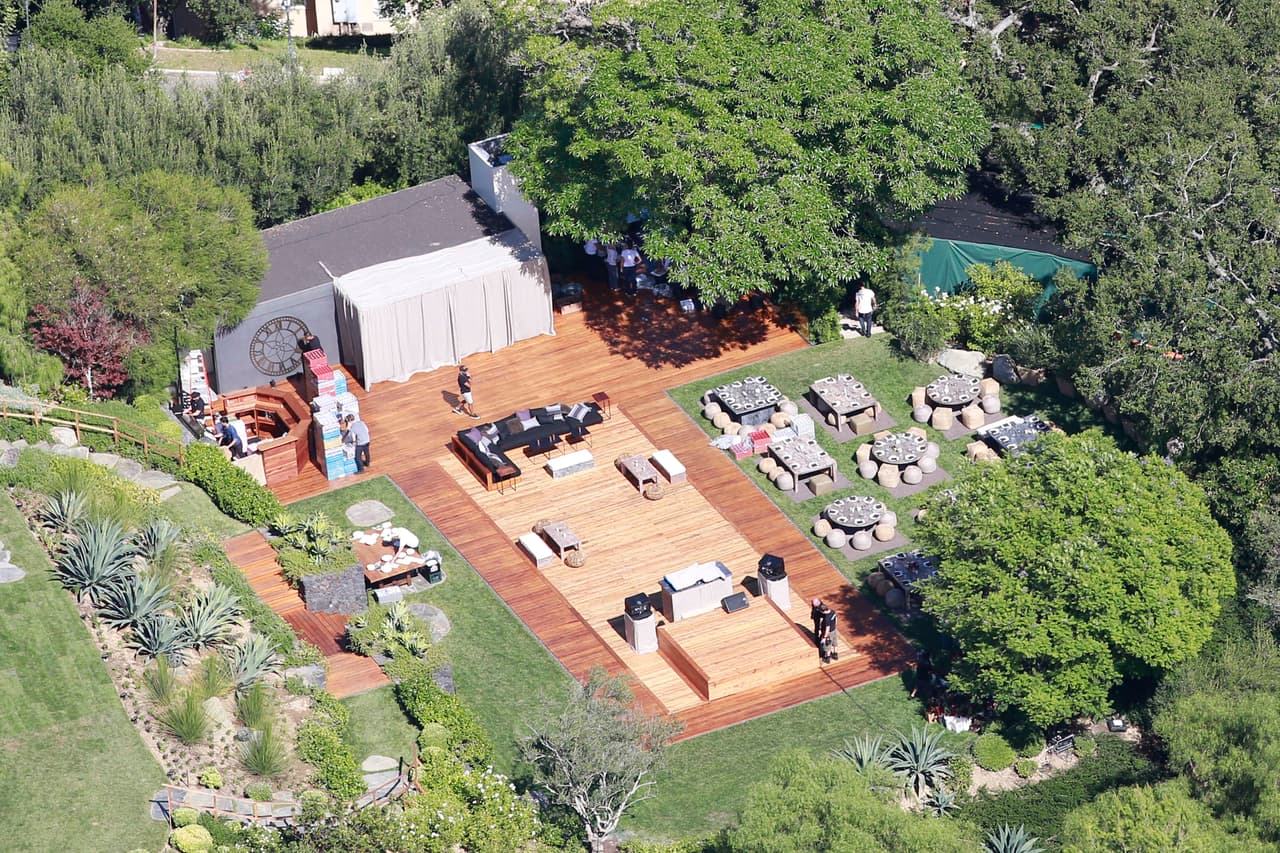 Colocaron una inmensa pista de baile en madera.