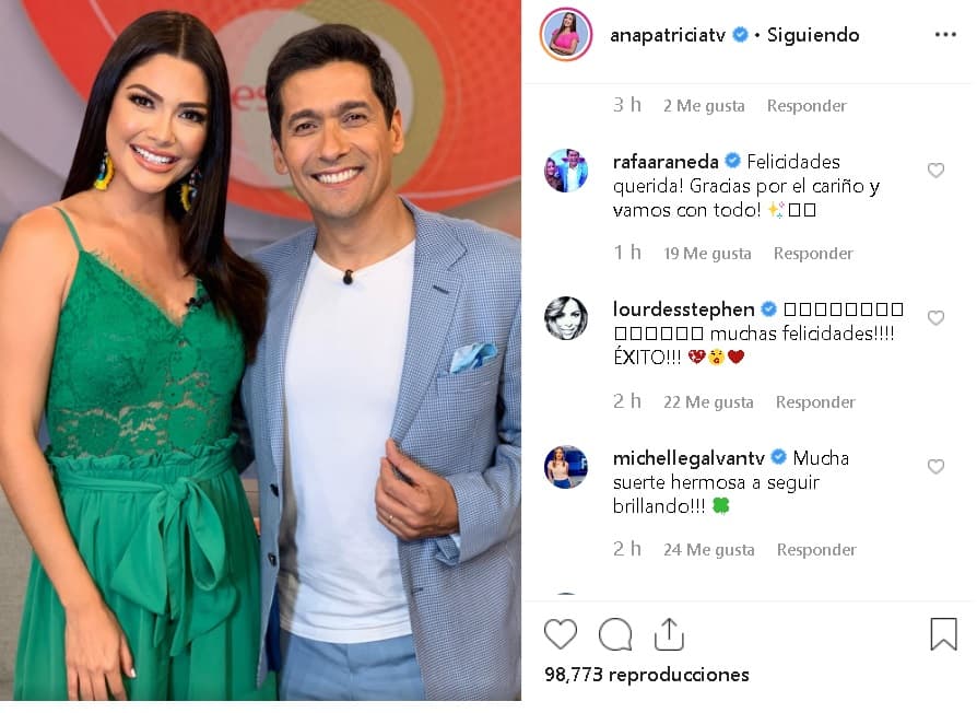 Los comentarios de personas del medio no se hicieron esperar. Rafael Araneda, Lourdes Stephen y Michelle Galván fueron de los primeros en enviarle buenos deseos.