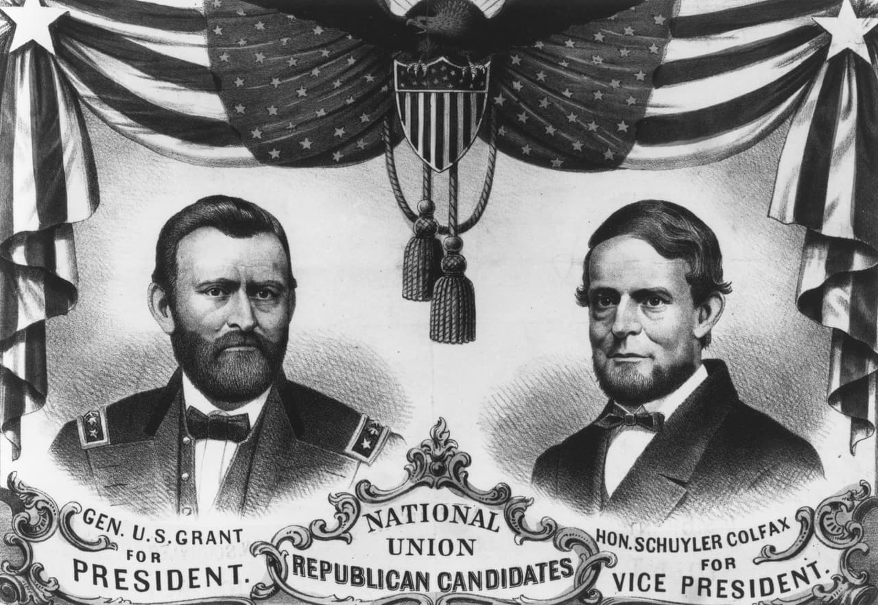 El cartel de la campaña presidencial de 1868