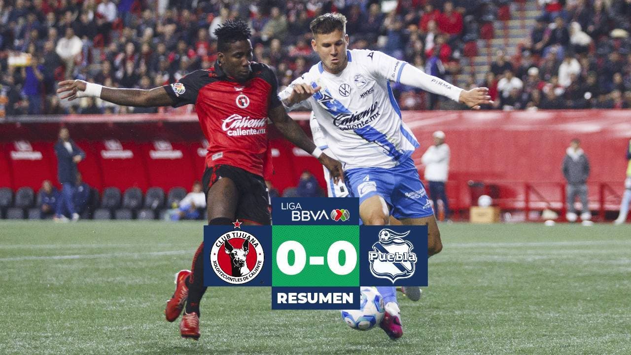 Tijuana empata en casa ante Puebla en la Jornada 5 de la Liga MX