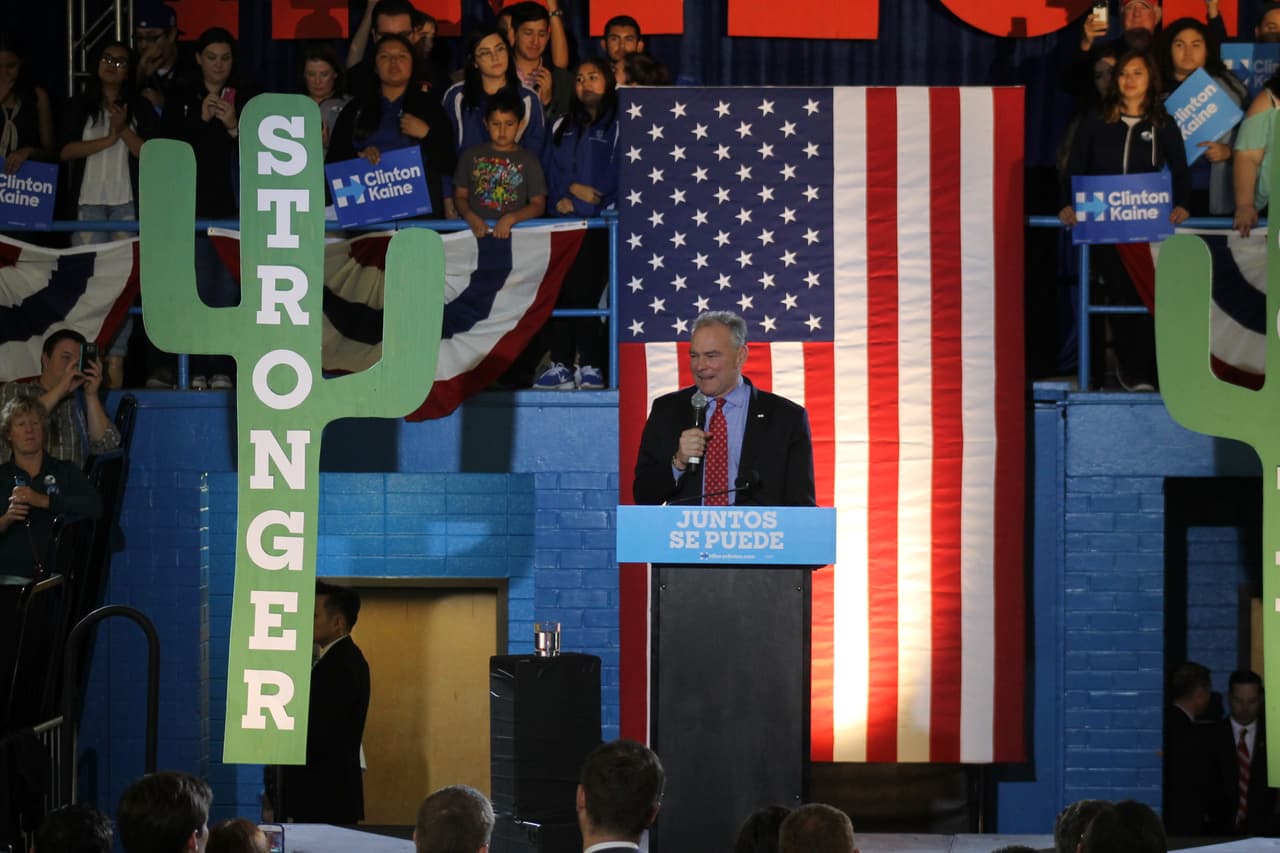 Kaine dijo que aprendió español en Honduras donde fue misionero.