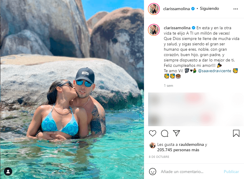 Comentarios de Clarissa Molina y Vicente Saavedra en redes Sociales