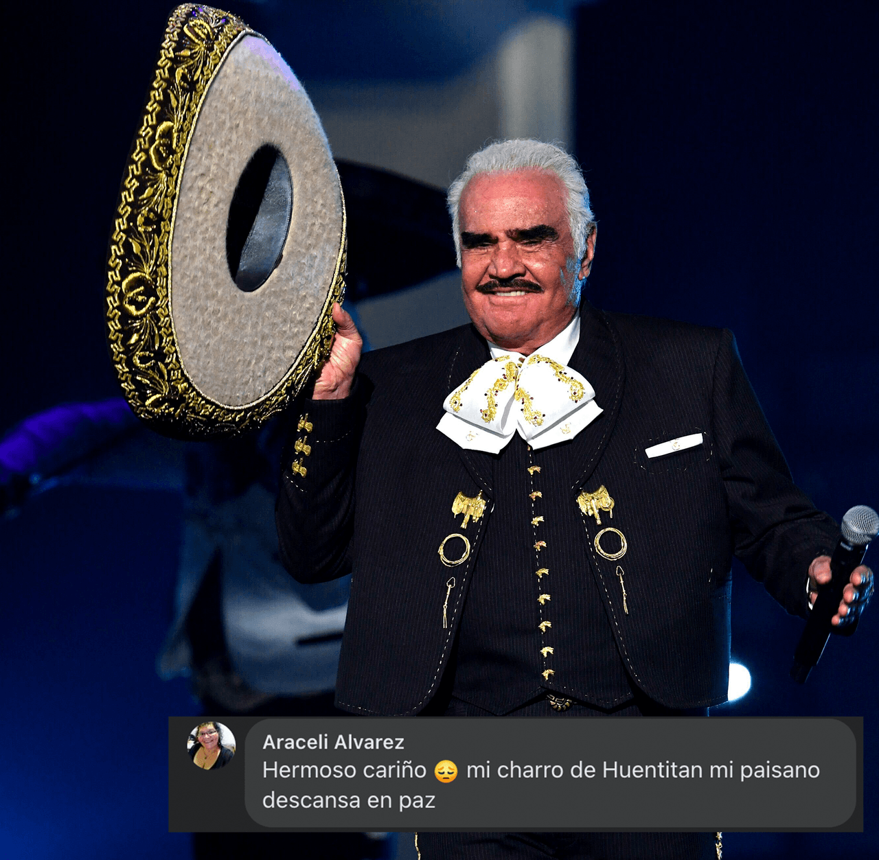 “Hermoso cariño”, mi charro, mi paisano descansa en paz": Araceli Álvarez.