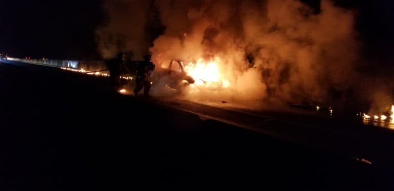 Choque y posterior incendio de un camión remolque y un carro cuasó el cierre temporal de la I-83 a la altura de la 36 en Maryland State Line y la salida 4 en Shrewsbury.