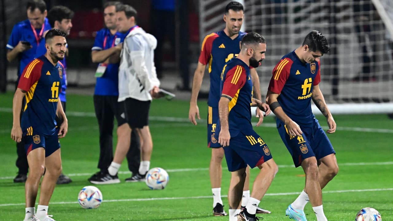 Morata y Carvajal son víctimas del aire acondicionado en Qatar 2022