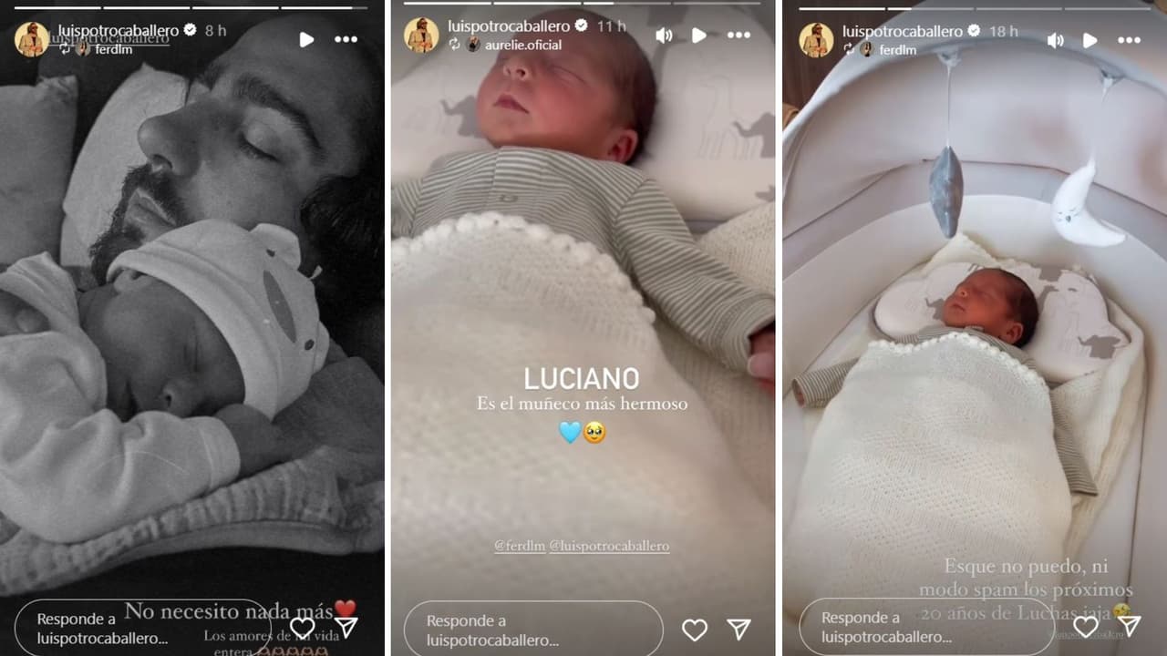 'Potro' muestra la carita de Luciano, su bebé.