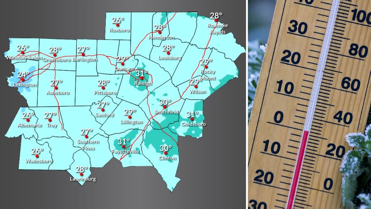 Masa de aire frío ártico traerá heladas a Carolina del Norte: qué ciudades serán afectadas