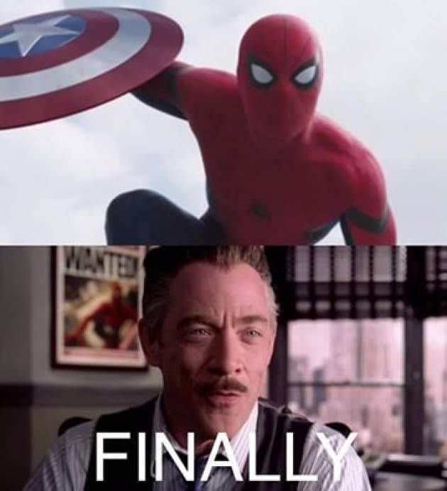 Comparte tu meme favorito utilizando los hashtags #SpiderMan #CivilWar #KQ105