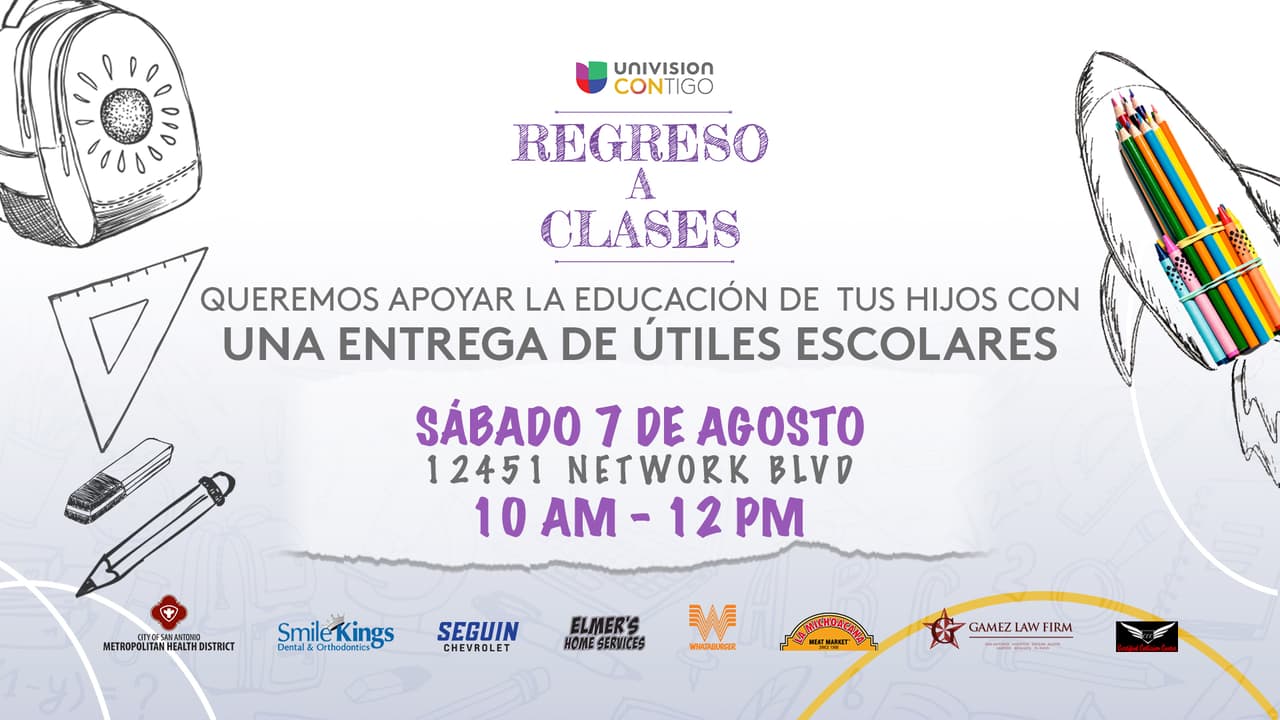 Regreso a Clases: Univision San Antonio regala útiles escolares para el regreso a clases 