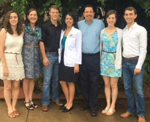 Alirio José Zambrano with his family in Texas.