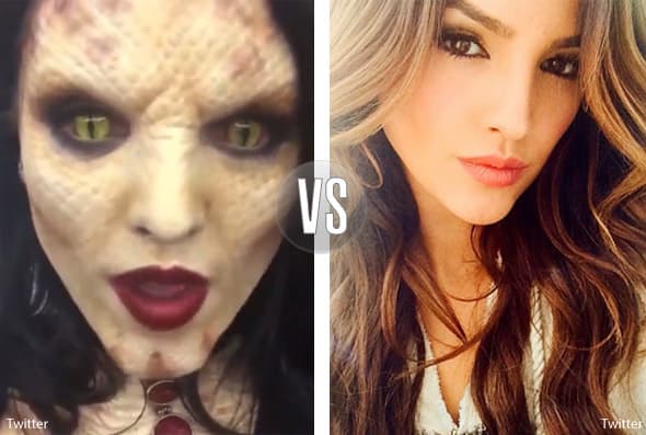 ¡Ah mamacita qué miedo! Eiza González se transformó en un demonio.