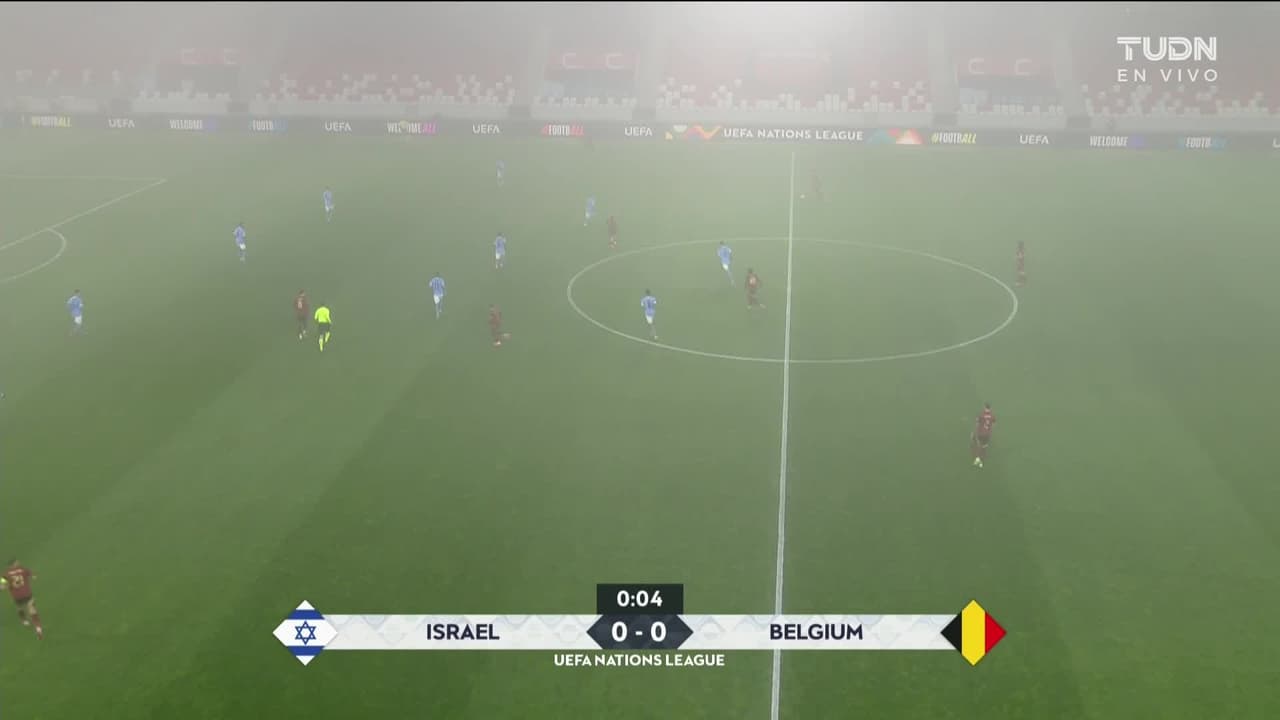 ¡Con neblina incluida! Ya se juega el Israel vs. Bélgica en Budapest