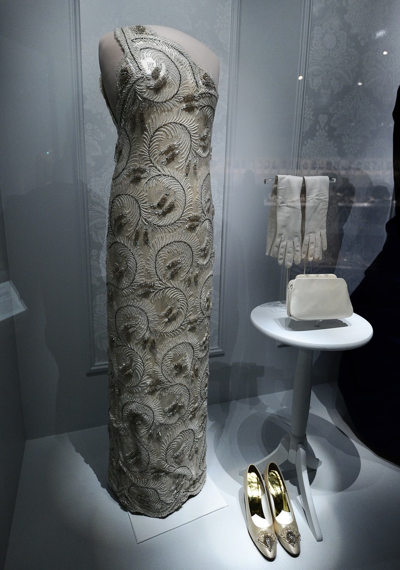 Vestido diseñado por James Galanos para Nancy Reagan