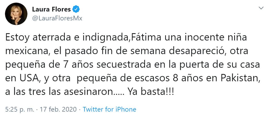 <b>Laura Flores</b> externó su enojo y explicó que no solo en México pasan esas desgracias.