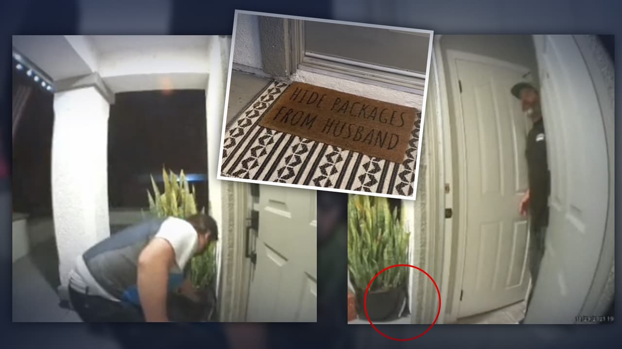 'Esconda los paquetes de mi marido', decía el tapete. Y esto hizo el repartidor de Amazon