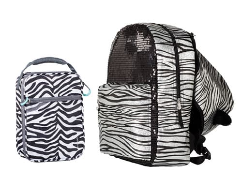 ¿Necesita una mochila nueva? ¡Hay de todo estilo! Busca la que más le guste, como esta, 'zebra style'.