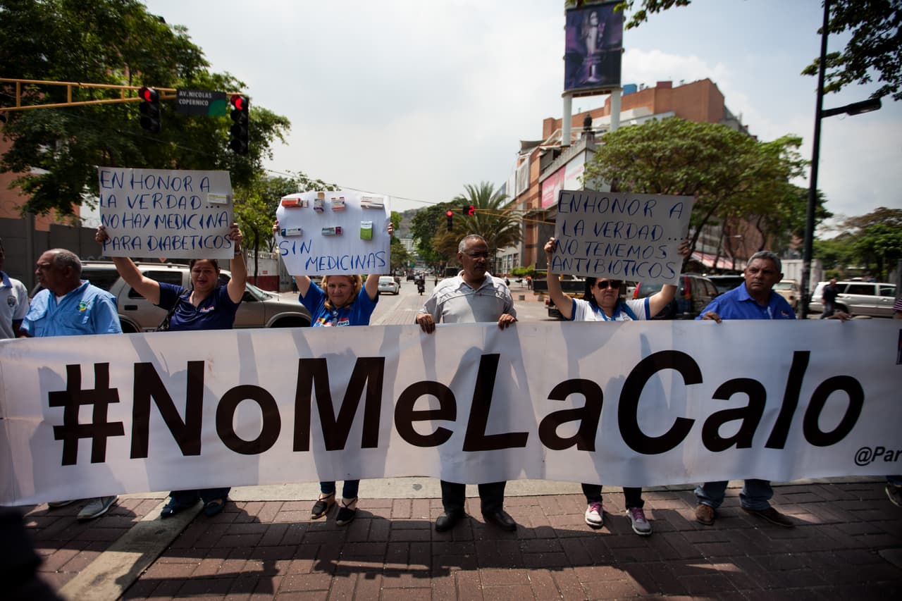 El 13 de abril, en Caracas, ocurrió una de las protestas más recientes por falta de medicamentos.