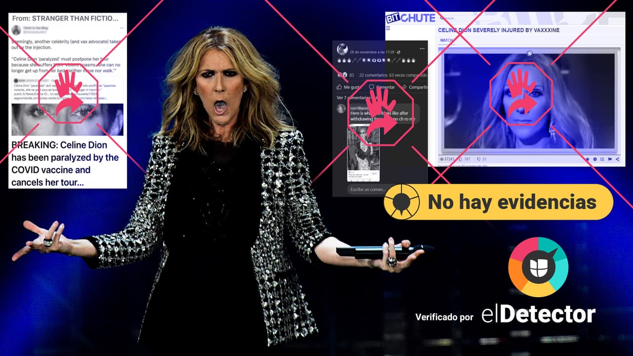 ¿Celine Dion sufrió espasmos musculares a causa de la vacuna contra el covid-19?
