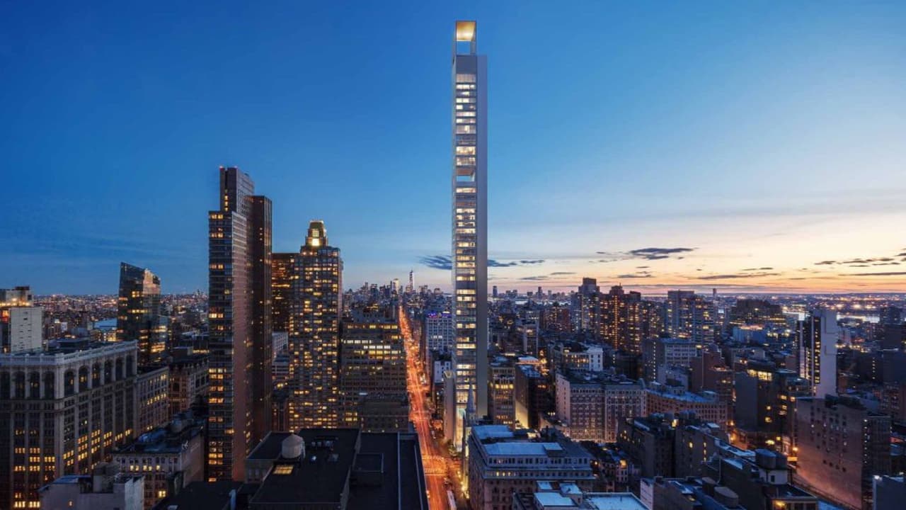Rascacielos ultradelgado de 56 pisos en Manhattan contará tan solo con 26 departamentos