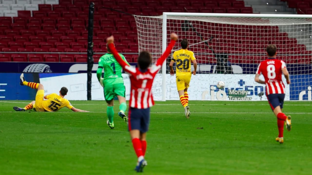 Simeone, contento por romper con la malaria de no vencer al Barcelona