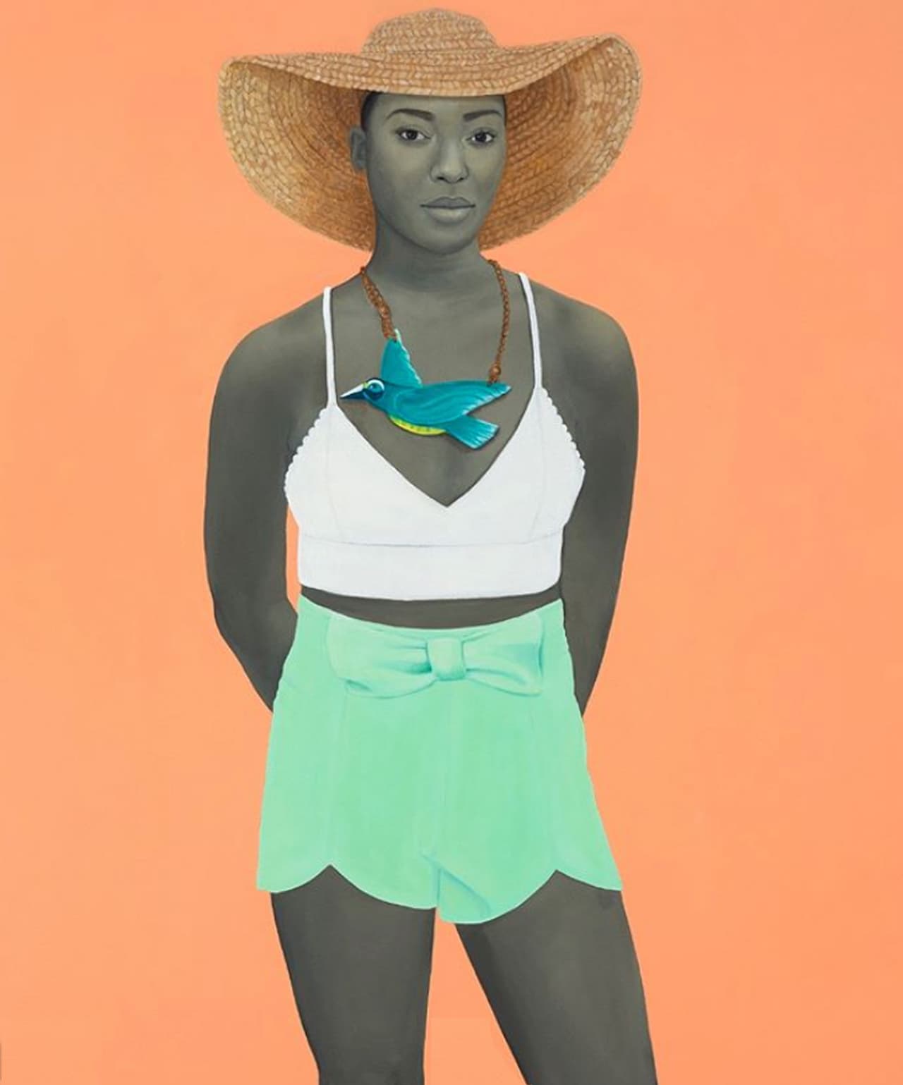 La artista encargada de retratar a Michelle Obama nació en Columbus, Georgia hace 44 años y vive en Baltimore, Maryland. Sus pinturas han sido exhibidas en varios museos y galerías de todo el país desde 1997.