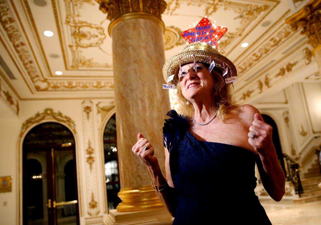 Rosemary Carver, simpatizante de Trump, en Mar-a-Lago, Florida