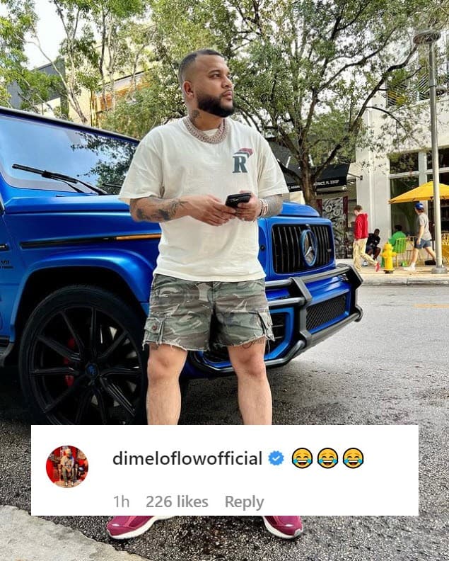 El cantante panameño 
<b>Dímelo Flow </b>también reaccionó con varios emoticonos de carcajadas.
<br>