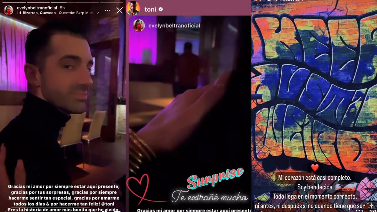 Toni Costa sorprendió a su novia Evelyn Beltrán tras estar lejos de ella.