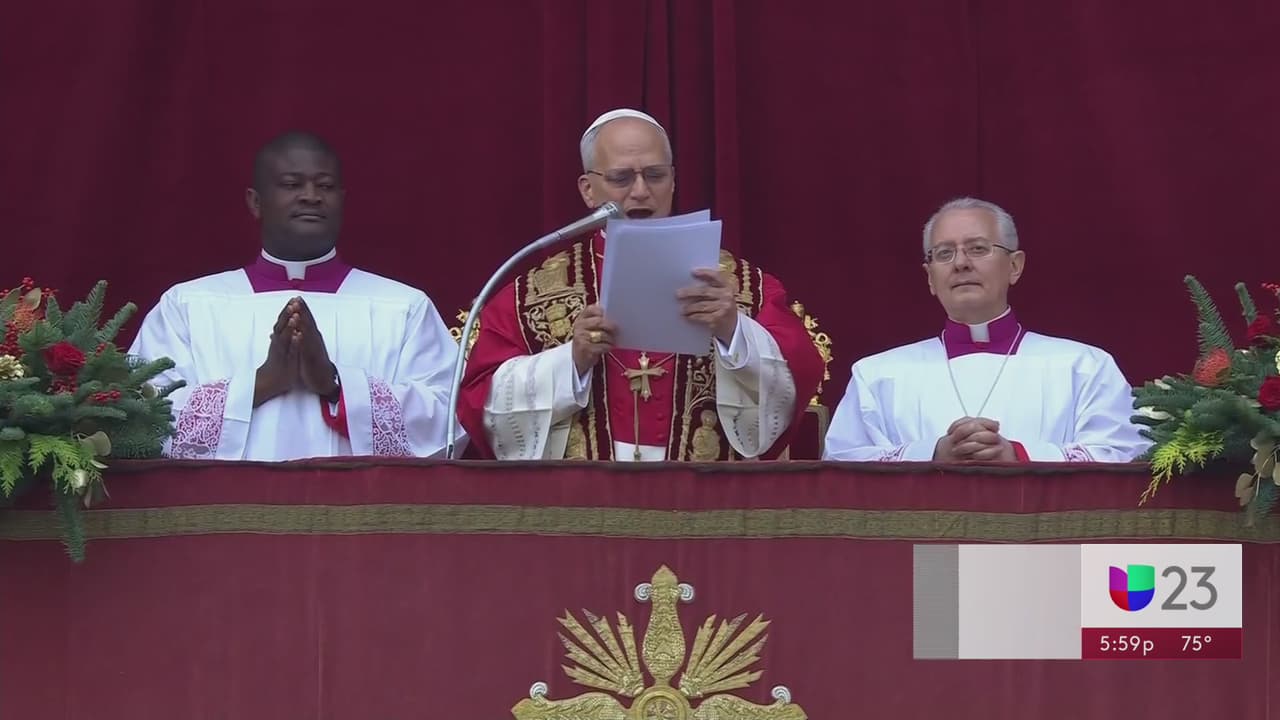 El Papa León XIV hacer un llamado a la paz en su primer mensaje de Navidad