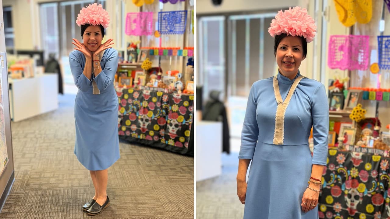 Aunque no está frente a cámaras,
<b>Marysol González es una pieza clave en nuestra redacción.</b>
<br>Como líder de la Mesa de Asignaciones, s
<b>u trabajo, organización y carisma hacen posible que cada uno cumpla sus tareas del día</b> y que cada noticiero salga al aire con toda la información.
<br>Hoy cambió los reportes por un toque de magia y nos acompañó como Doña Clotilde, la Bruja del 71… eso sí, con más encanto que sustos ✨