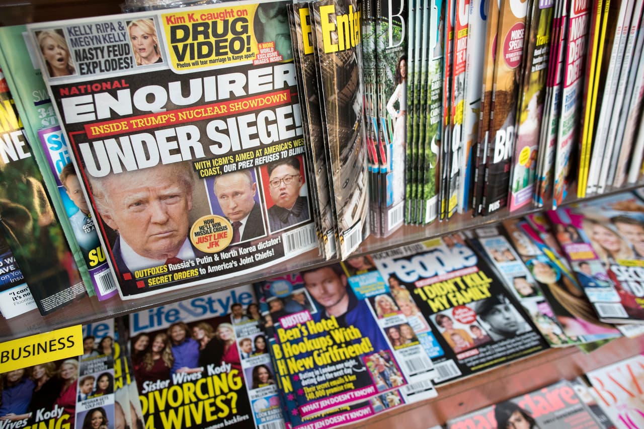National Enquirer, tabloide amigo de Trump, ocultó en una caja fuerte historias perjudiciales para el presidente 