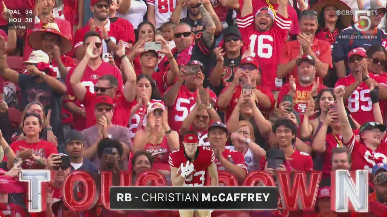 ¡Christian McCaffrey con seis puntos más para 49ers!