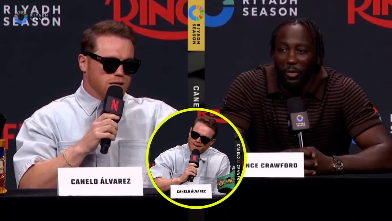Canelo y Crawford intercambian insultos en tenso cara a cara en Las Vegas