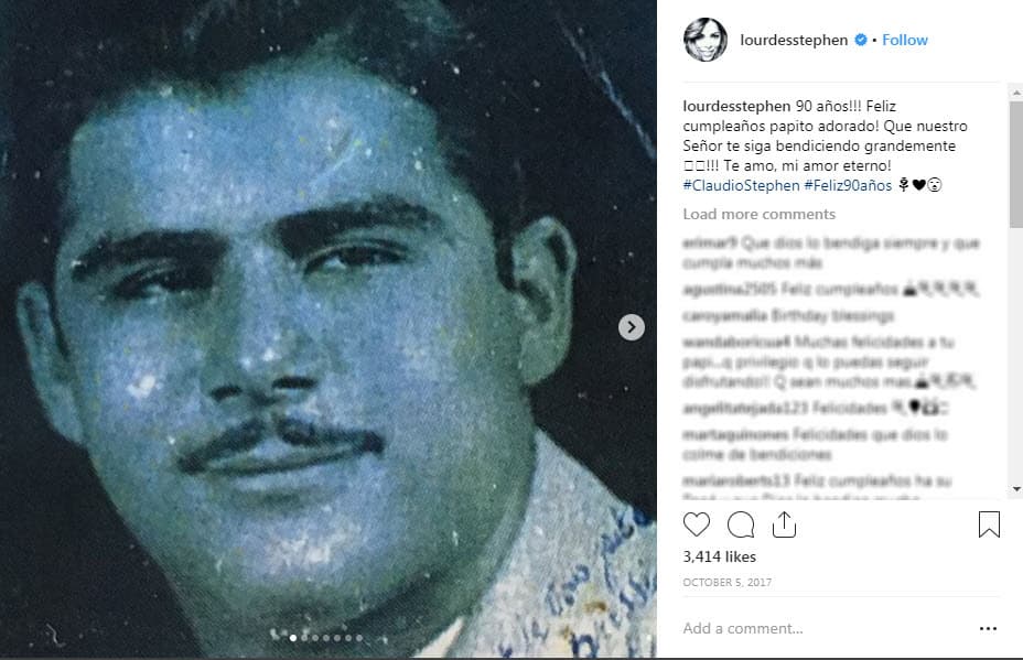 El 5 de octubre de 2017 lo felicitó por su cumpleaños número 90, a través de las redes sociales.