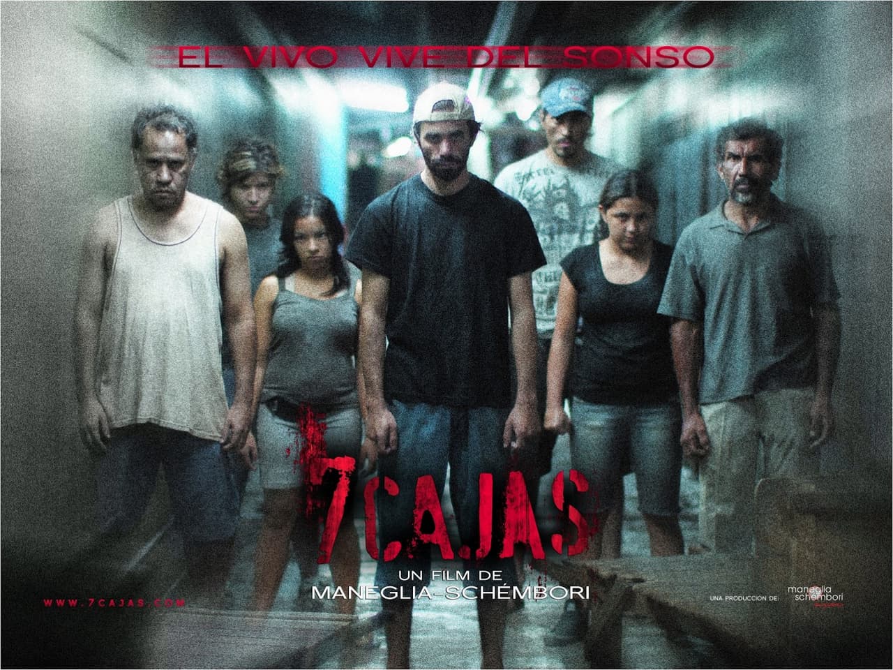 <b>7 cajas</b>
<br>(2012), Paraguay
<br>
<b>Director: </b>
<a href="http://www.imdb.com/name/nm1515311?ref_=tt_ov_dr">Juan Carlos Maneglia</a>, 
<a href="http://www.imdb.com/name/nm1516293?ref_=tt_ov_dr">Tana Schembori</a>
<br>
<b>Guión: <a href="http://www.imdb.com/name/nm1515311?ref_=tt_ov_dr">J</a></b>
<a href="http://www.imdb.com/name/nm1515311?ref_=tt_ov_dr">uan Carlos Maneglia</a>, 
<a href="http://www.imdb.com/name/nm1516293?ref_=tt_ov_dr">Tana Schembori, </a>
<a href="http://www.imdb.com/name/nm2078295?ref_=tt_ov_wr">Tito Chamorro</a> 
<br>
<b>Reparto:</b> 
<a href="http://www.imdb.com/name/nm5213059?ref_=tt_ov_st_sm">Celso Franco</a>, 
<a href="http://www.imdb.com/name/nm5212880?ref_=tt_ov_st_sm">Víctor Sosa</a>, 
<a href="http://www.imdb.com/name/nm5212704?ref_=tt_ov_st_sm">Lali Gonzalez</a>
<br>Valorada como la mejor película de Paraguay según IMDB, 
<i>Siete cajas</i> revolucionó la taquilla y la crítica con el relato de un joven que debe transportar siete cajas cuyo contenido desconoce. Tan sólo tiene que atravesar un mercado en la capital Asunción, pero las cosas pronto se complican y se ve envuelto en los peligros del crimen. El film atrapa desde su primera escena.