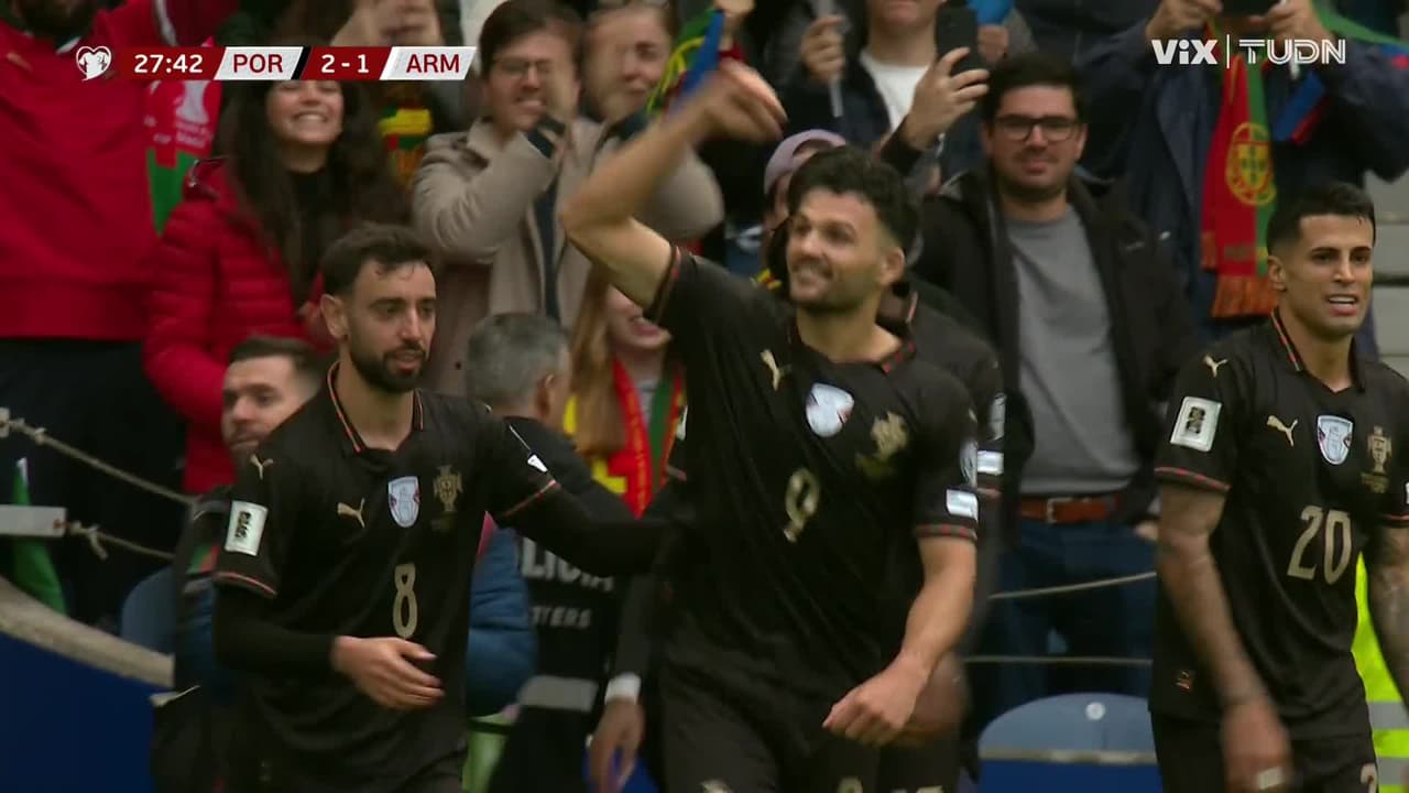 ¡Terrible error de Armenia! Gonçalo Ramos tiene su gol para Portugal