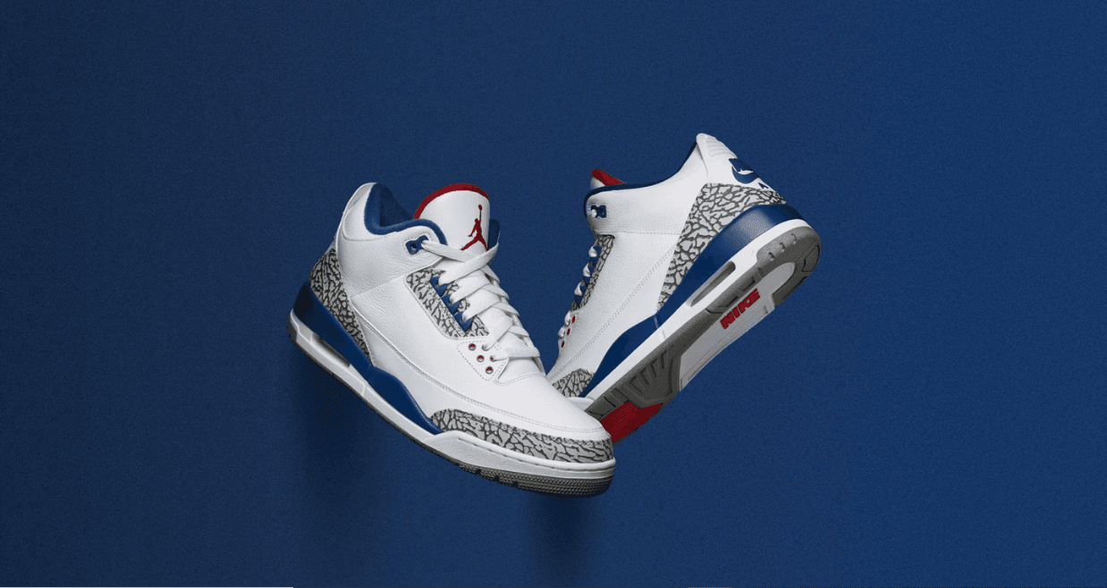 <b>Air Jordan III</b>
<br>Estos tenis marcaron el inicio de la época de Tinker Hatfield, y con eso, la era de ‘Jumpman’. El diseñador trabajó en colaboración con Jordan para crear este tenis deportivo que realmente logra reflejar la personalidad del basquetbolista.