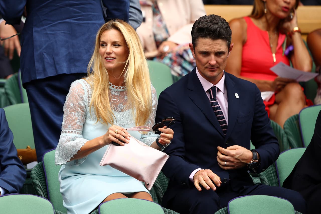 El golfista Justin Rose con su esposa Kate.