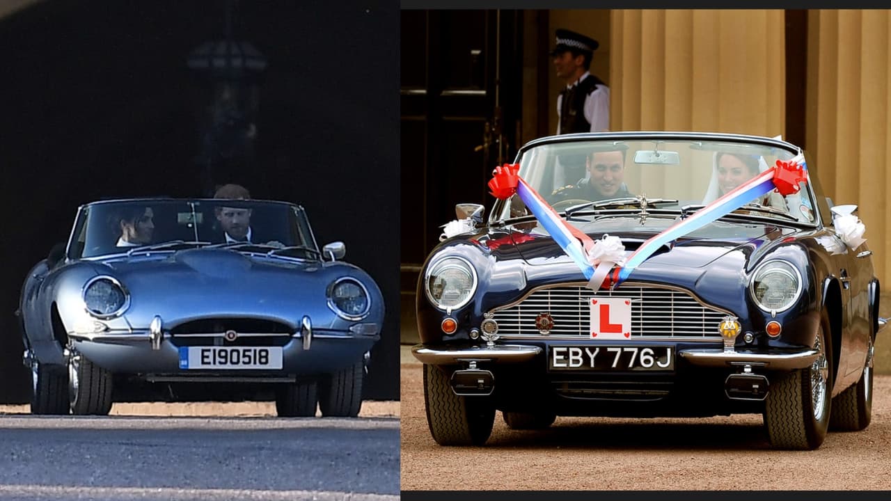 Los príncipes 
<b>Harry</b> (izquierda) y 
<b>William</b> (derecha) pasearon a sus recién desposadas Meghan y Kate en dos icónicos deportivos ingleses. Harry lo hizo en el hermoso 
<b>Jaguar E-Type Concept Zero</b>, un modelo clásico de 1968 convertido en 2017 por su fabricante para funcionar en base a energía eléctrica, mientras que en el día de su boda en 2011, William hizo lo mismo en un 
<b>Aston Martin DB6 de 1969</b> propiedad de su padre, el príncipe Carlos quien lo recibió como regalo de cumpleaños parte de la reina Isabell II. El Aston Martin fue modificado por para funcionar en base a combustible bioetanol producido de los residuos de la fabricación de vino y queso.