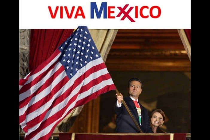 Oops! El Presidente de México se equivocó de bandera.
