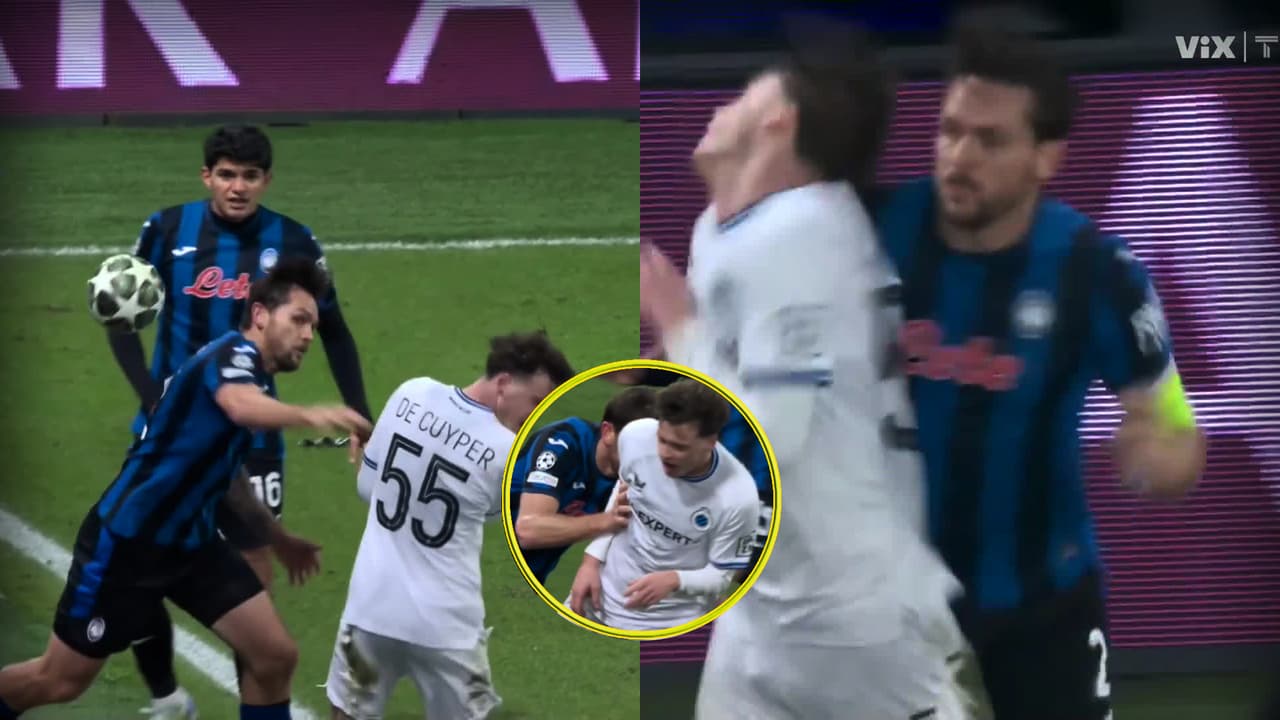 ¡Pierde la cabeza y agrede al rival! Lo que pasó en el Atalanta vs. Brujas