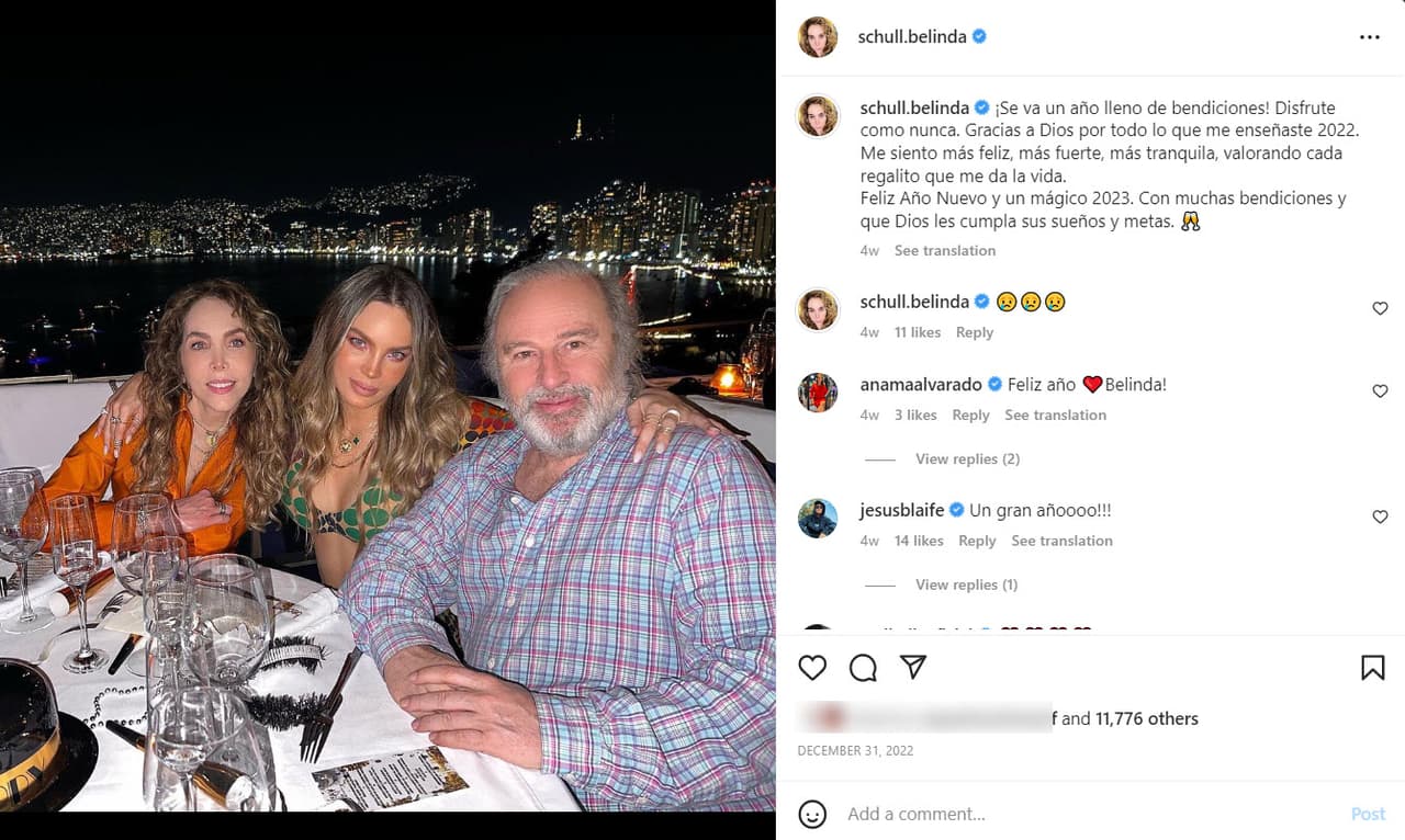 Belinda y sus padres.