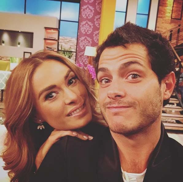 Galilea y nuestro guapo invitado, Alfonso Dosal.