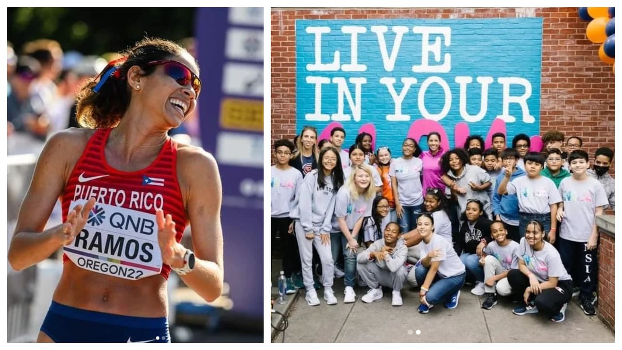 Corredora olímpica boricua, Beverly Ramos, regala 200 pares de zapatillas deportivas a escuela del Bronx