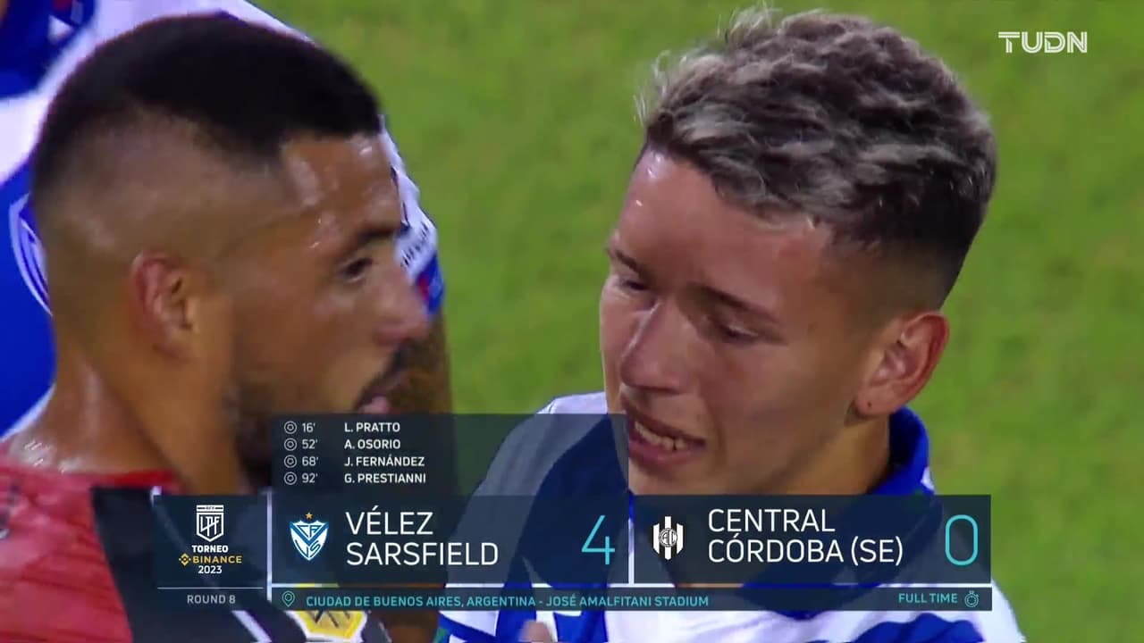 Resumen | Sin despeinarse Vélez Sarsfield derrota a Central Córdoba