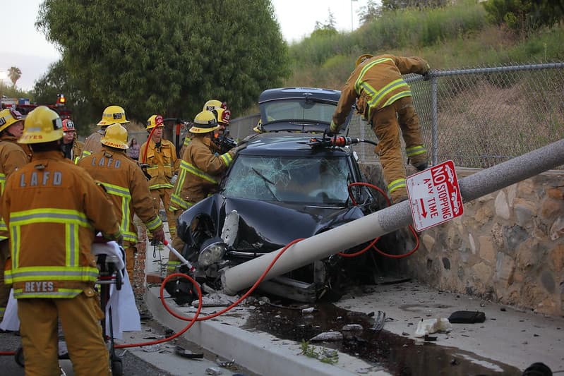 Este accidente ocurrió el 19 de junio. El Departamento de Bomberos de Los Ángeles respondió a una colisión de tráfico reportad en la cuadra 3100 de S Alma Street en San Pedro.