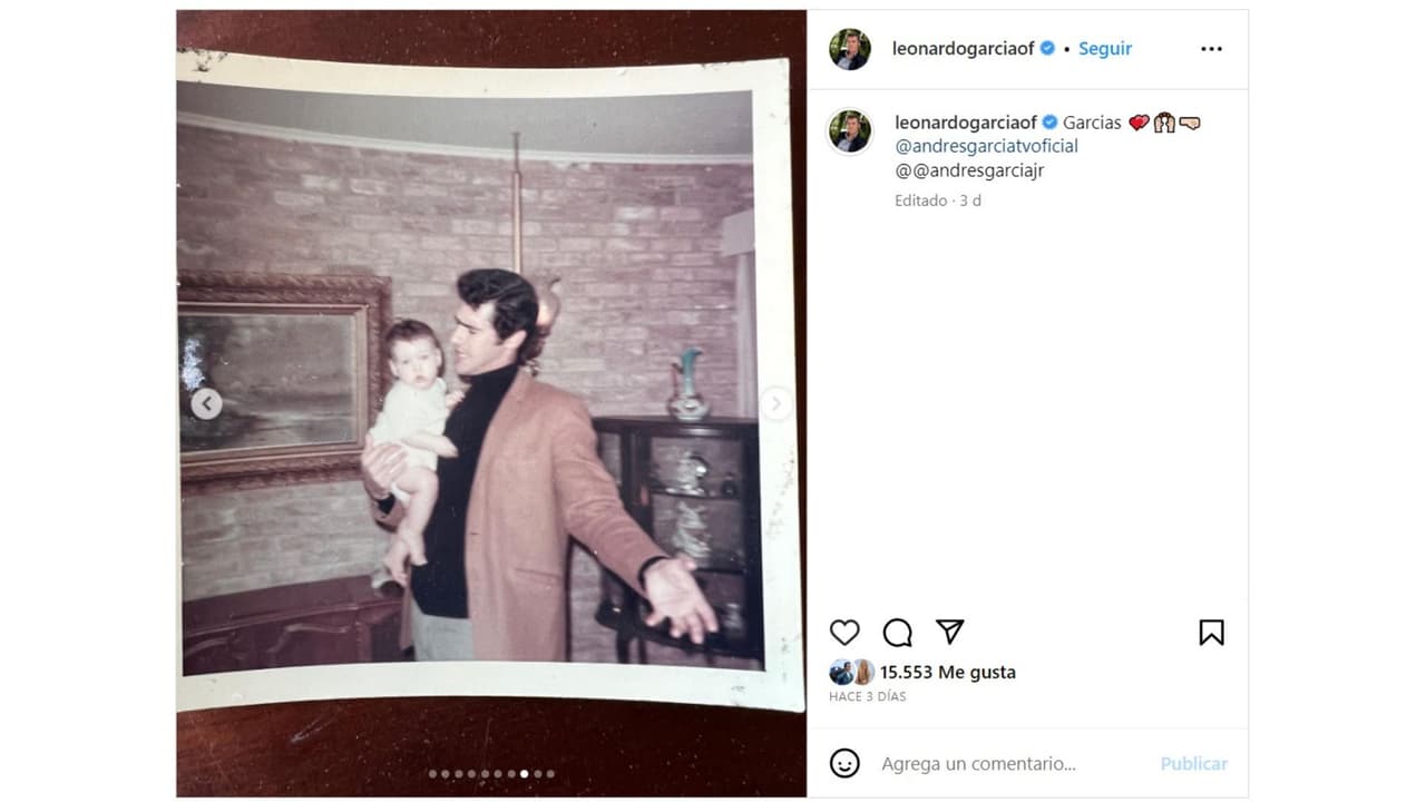 Leonardo García publicó esta, y varias fotografías, de su papá, Andrés García.